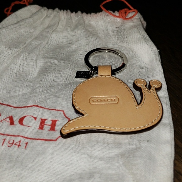 Rare Vintage Coach Multicolor Jacquard Patchwork  Snail Keyring - Picture 4 of 4